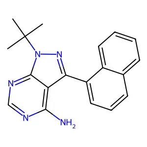1-叔丁基-3-萘-1-基吡唑并(3,4-d)嘧啶-4-胺 structure