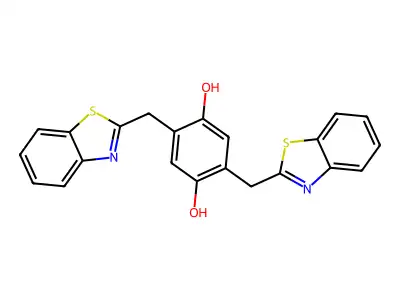 2,5-Bis(benzo[d]thiazol-2-ylmethyl)benzene-1,4-diol structure