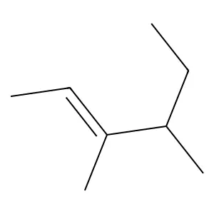 3,4-Dimethyl-2-hexene (cis,trans) structure