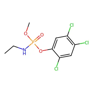 Phosphoramidic acid, N-ethyl-, methyl 2,4,5-trichlorophenyl ester structure