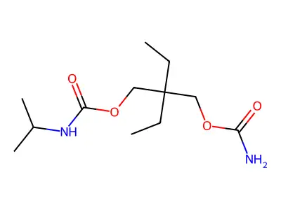 1,3-Propanediol, 2,2-diethyl-, carbamate isopropylcarbamate structure