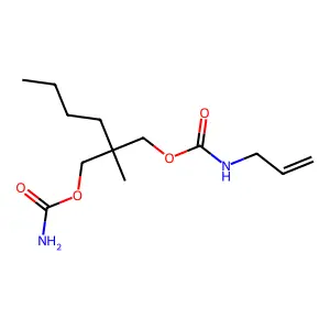 1,3-Propanediol, 2-butyl-2-methyl-, allylcarbamate, carbamate structure