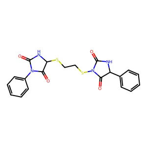 Hydantoin, 5,5'-(dithiodimethylene)bis(3-phenyl- structure