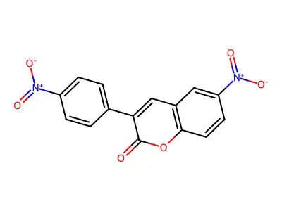 6-Nitro-3-p-nitrophenylchromen-2-one structure