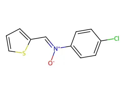 (Z)-4-chloro-N-(thiophen-2-ylmethylene)aniline oxide structure