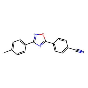 4-[3-(4-Methylphenyl)-1,2,4-oxadiazol-5-yl]benzonitrile structure