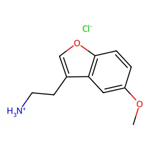 2-(5-Methoxy-1-benzofuran-3-yl)ethan-1-amine--hydrogen chloride (1/1) structure