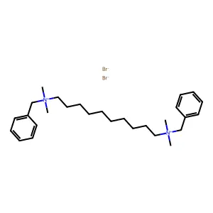 Ammonium, decamethylenebis(benzyldimethyl-, dibromide structure
