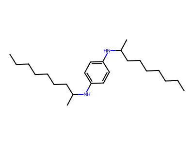 1,4-Benzenediamine, N,N'-bis(1-methyloctyl)- structure