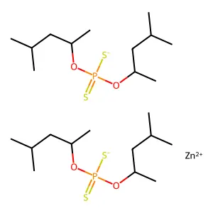 Zinc bis(O,O-bis(1,3-dimethylbutyl) dithiophosphate) structure
