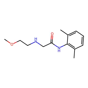 2',6'-Acetoxylidide, 2-((2-methoxyethyl)amino)- structure