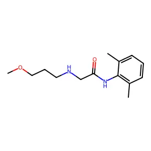 2',6'-Acetoxylidide, 2-((3-methoxypropyl)amino)- structure