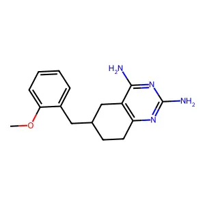 6-(2-Methoxybenzyl)-5,6,7,8-tetrahydroquinazoline-2,4-diamine structure
