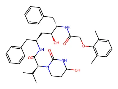 DES(2-oxo-tetrahydropyrimidinyl)-2-oxo-4-hydroxy-tetrahydropyrimidinyl lopinavir structure