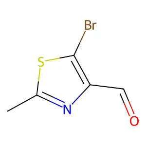 5-Bromo-2-methyl-1,3-thiazole-4-carbaldehyde structure
