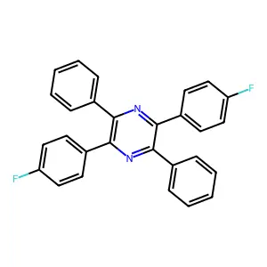 2,5-Bis(4-fluorophenyl)-3,6-diphenylpyrazine structure