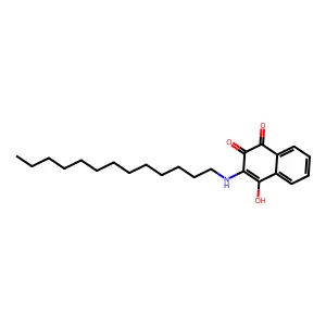 2-Hydroxy-3-(tridecylamino)naphthoquinone structure
