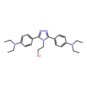 2-[3,5-Bis[4-(diethylamino)phenyl]-1,2,4-triazol-4-yl]ethanol structure