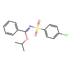 propan-2-yl N-(4-chlorophenyl)sulfonylbenzenecarboximidate structure