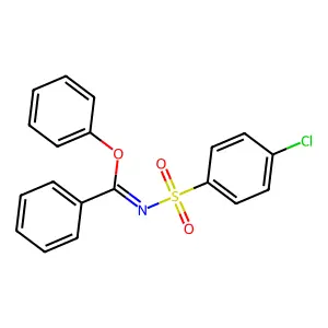phenyl N-(4-chlorophenyl)sulfonylbenzenecarboximidate structure