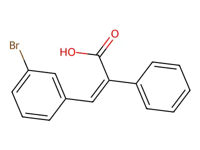 (Z)-3-(3-bromophenyl)-2-phenylprop-2-enoic acid structure