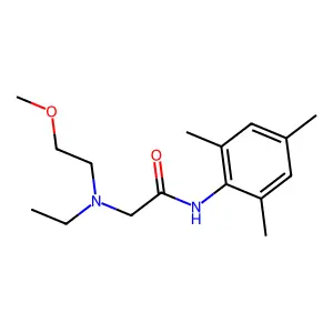 Acetanilide, 2-(ethyl(2-methoxyethyl)amino)-2',4',6'-trimethyl- structure