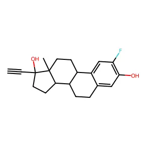 2-Fluoro-17-ethynylestradiol structure