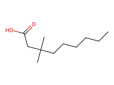 3,3-Dimethyl-nonanoic acid structure