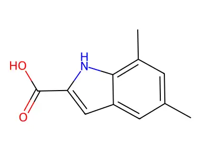 5,7-dimethyl-1H-indole-2-carboxylic acid structure