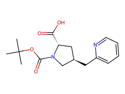 Boc-(S)-gamma-(2-pyridinyl-methyl)-L-proline structure