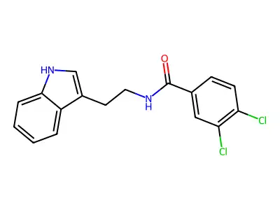 3,4-dichloro-N-[2-(1H-indol-3-yl)ethyl]benzamide structure