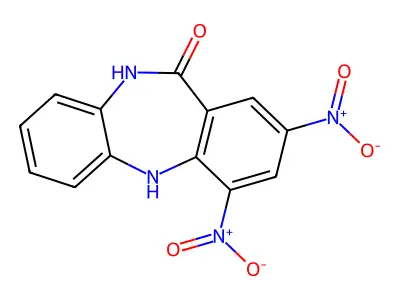 8,10-Dinitro-5,11-dihydrobenzo[b][1,4]benzodiazepin-6-one structure