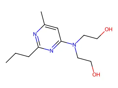 2,2'-(6-Methyl-2-propylpyrimidin-4-yl)iminodiethanol structure