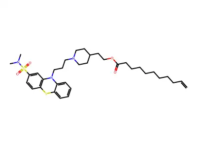 哌泊塞嗪十一碳烯酸酯 structure