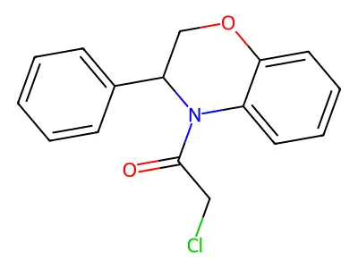 2-chloro-1-(3-phenyl-3,4-dihydro-2H-1,4-benzoxazin-4-yl)ethan-1-one structure
