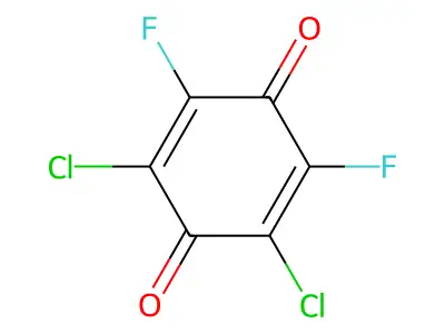 2,6-Dichloro-3,5-difluorocyclohexa-2,5-diene-1,4-dione structure