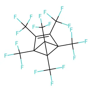 Tricyclo(3.1.0.02,6)hex-3-ene, 1,2,3,4,5,6-hexakis(trifluoromethyl)- structure