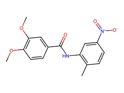3,4-dimethoxy-N-(2-methyl-5-nitrophenyl)benzamide structure
