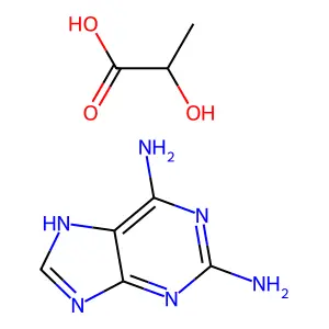 2,6-Diaminopurine lactate structure