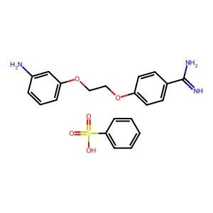 4-[2-(3-Aminophenoxy)ethoxy]benzenecarboximidamide; benzenesulfonic acid structure