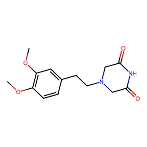 4-(3,4-Dimethoxyphenethyl)-2,6-piperazinedione structure