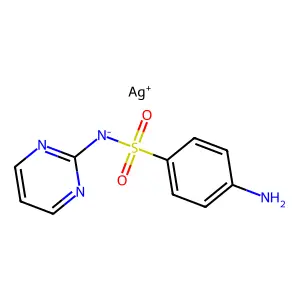磺胺嘧啶银 structure