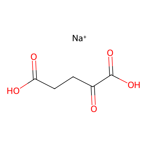 Sodium 2-oxopentanedioic acid structure