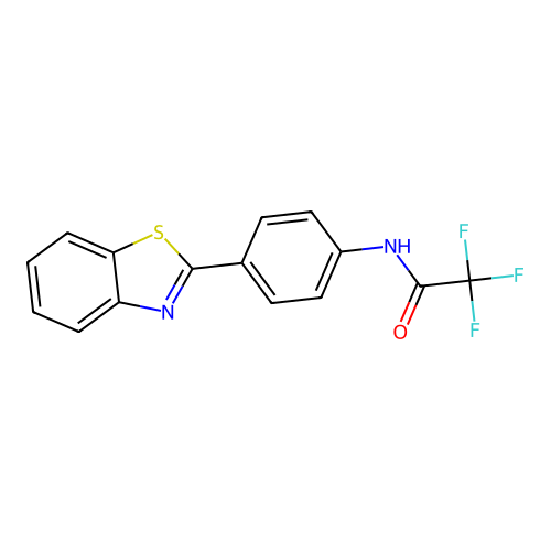 N-[4-(1,3-benzothiazol-2-yl)phenyl]-2,2,2-trifluoroacetamide structure