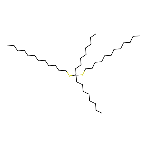 Bis(dodecylthio)dioctylstannane structure