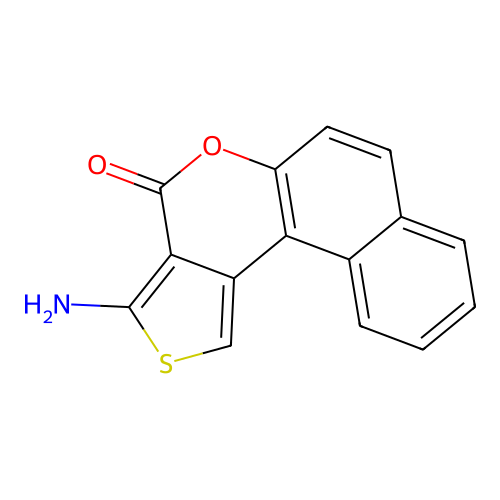 3-amino-4H-benzo[f]thieno[3,4-c]chromen-4-one structure