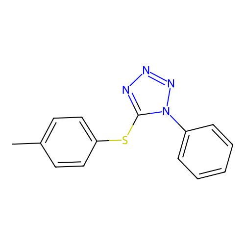 5-(4-Methylphenyl)sulfanyl-1-phenyltetrazole structure