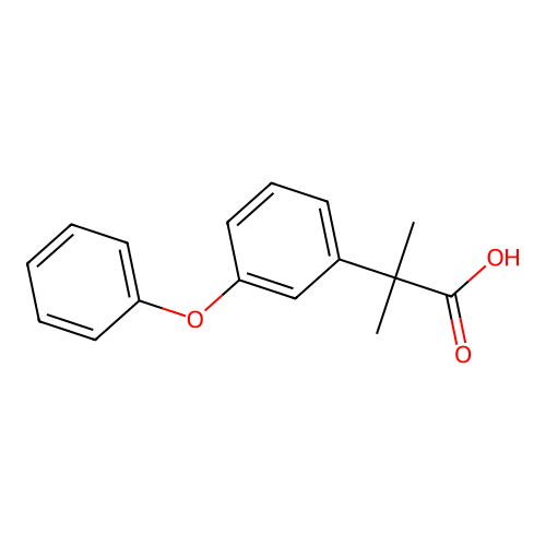 2-methyl-2-(3-phenoxyphenyl)propanoic Acid structure