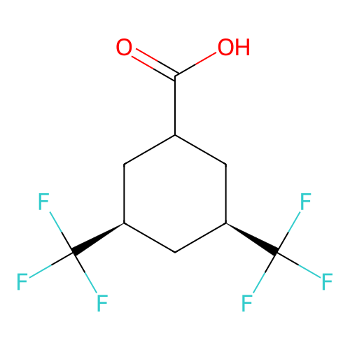 rac-(1r,3R,5S)-3,5-bis(trifluoromethyl)cyclohexane-1-carboxylic acid structure