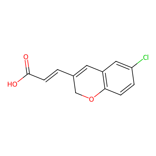 3-(6-chloro-2H-chromen-3-yl)prop-2-enoic acid structure